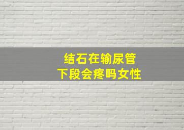 结石在输尿管下段会疼吗女性