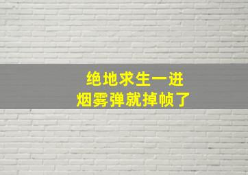 绝地求生一进烟雾弹就掉帧了