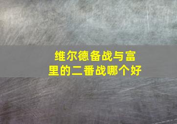 维尔德备战与富里的二番战哪个好