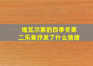 维瓦尔第的四季冬第二乐章抒发了什么情绪