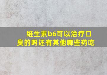 维生素b6可以治疗口臭的吗还有其他哪些药吃