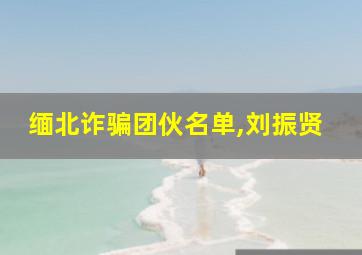 缅北诈骗团伙名单,刘振贤