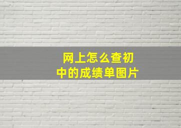 网上怎么查初中的成绩单图片