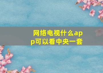 网络电视什么app可以看中央一套