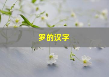 罗的汉字