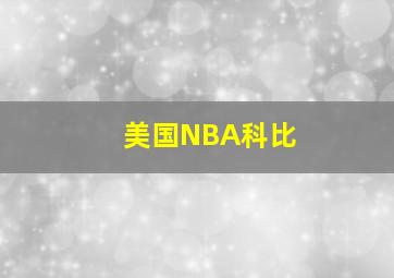 美国NBA科比