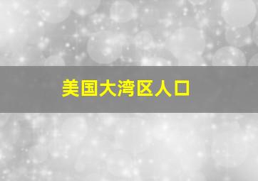 美国大湾区人口