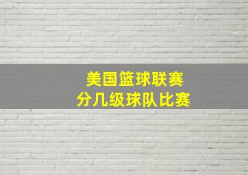 美国篮球联赛分几级球队比赛