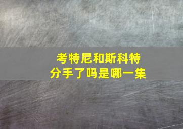 考特尼和斯科特分手了吗是哪一集