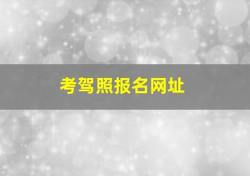 考驾照报名网址