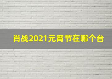 肖战2021元宵节在哪个台