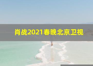 肖战2021春晚北京卫视