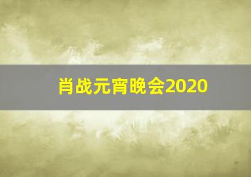 肖战元宵晚会2020