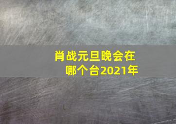 肖战元旦晚会在哪个台2021年