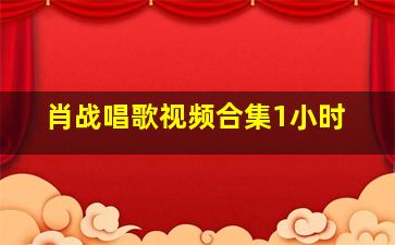 肖战唱歌视频合集1小时