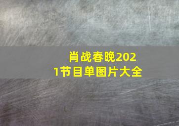 肖战春晚2021节目单图片大全