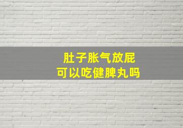 肚子胀气放屁可以吃健脾丸吗