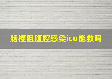 肠梗阻腹腔感染icu能救吗