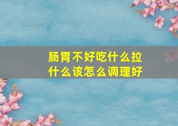 肠胃不好吃什么拉什么该怎么调理好