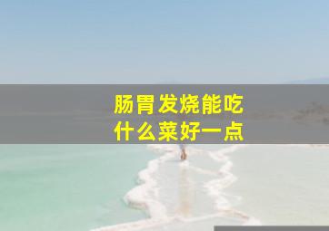 肠胃发烧能吃什么菜好一点