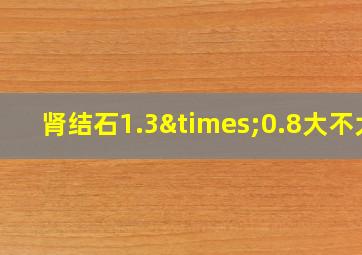 肾结石1.3×0.8大不大