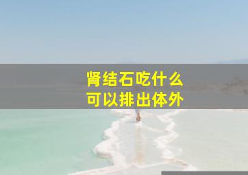 肾结石吃什么可以排出体外