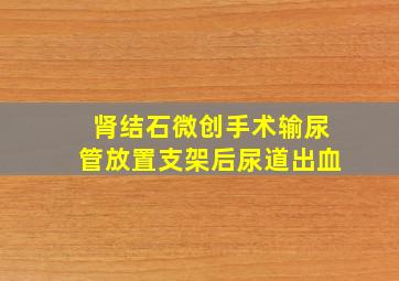 肾结石微创手术输尿管放置支架后尿道出血