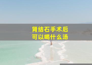 肾结石手术后可以喝什么汤