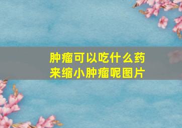 肿瘤可以吃什么药来缩小肿瘤呢图片