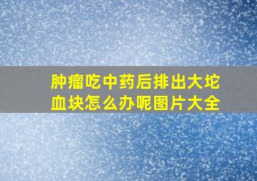 肿瘤吃中药后排出大坨血块怎么办呢图片大全