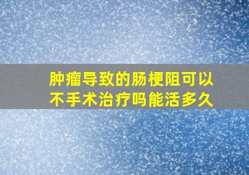 肿瘤导致的肠梗阻可以不手术治疗吗能活多久