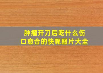 肿瘤开刀后吃什么伤口愈合的快呢图片大全