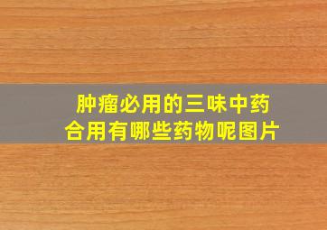 肿瘤必用的三味中药合用有哪些药物呢图片