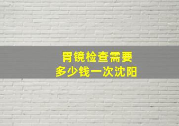 胃镜检查需要多少钱一次沈阳