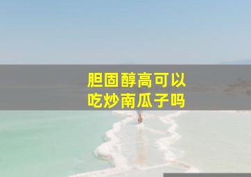 胆固醇高可以吃炒南瓜子吗