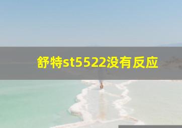 舒特st5522没有反应