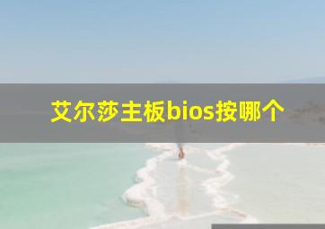 艾尔莎主板bios按哪个