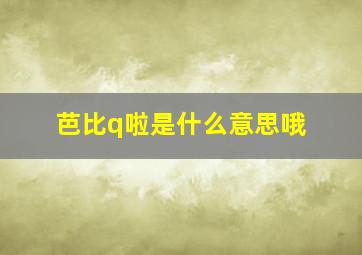 芭比q啦是什么意思哦