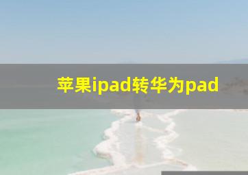 苹果ipad转华为pad