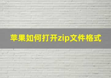 苹果如何打开zip文件格式