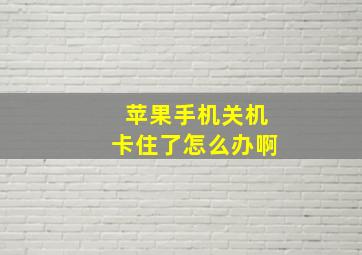 苹果手机关机卡住了怎么办啊