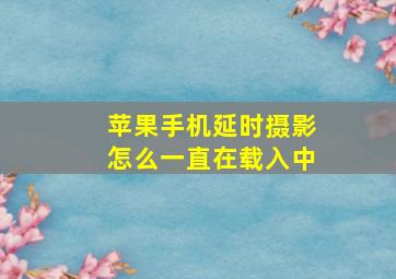 苹果手机延时摄影怎么一直在载入中