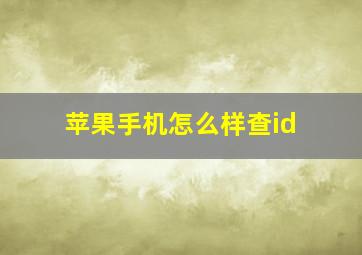 苹果手机怎么样查id