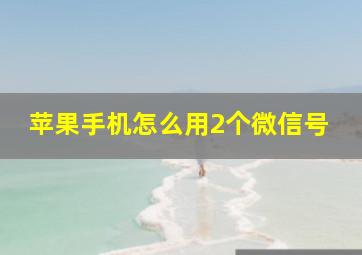 苹果手机怎么用2个微信号