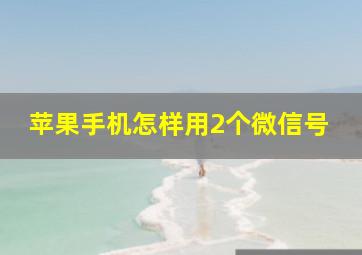 苹果手机怎样用2个微信号