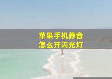 苹果手机静音怎么开闪光灯