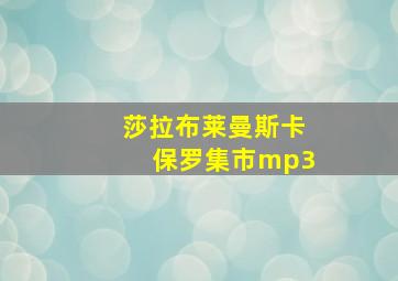 莎拉布莱曼斯卡保罗集市mp3