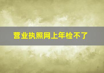 营业执照网上年检不了