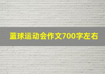 蓝球运动会作文700字左右