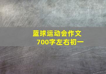 蓝球运动会作文700字左右初一